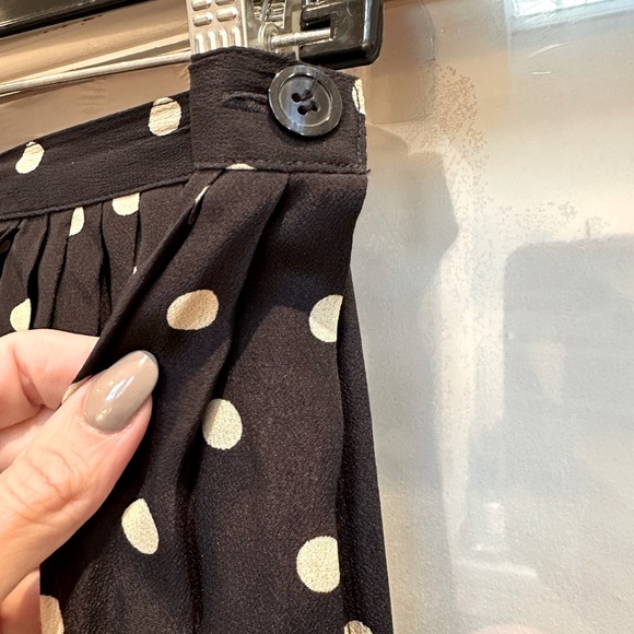 Vintage Jones New York Navy Polka Dot A-Line Midi Skirt Size 12 Pinup Rockabily - Picture 4 of 8